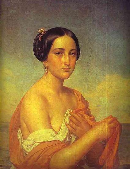 Alexey Tyranov Portrait of an Italian Woman. Spain oil painting art